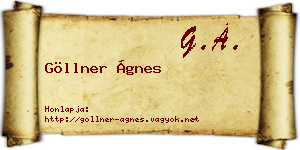 Göllner Ágnes névjegykártya
